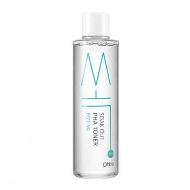 Слабокислотный отшелушивающий тонер для чувствительной кожи, Ottie, Soak Out PHA Toner Peeling, 1 мл (пробник) купить в Украине 2 Слабокислотный отшелушивающий тонер для чувствительной кожи, Ottie, Soak Out PHA Toner Peeling, 1 мл (пробник) купить в Украине 2