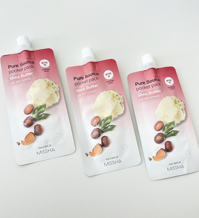 Питательная ночная маска с маслом ши MISSHA Pure Source pocket pack Shea Butter 10 мл купить в Украине 4