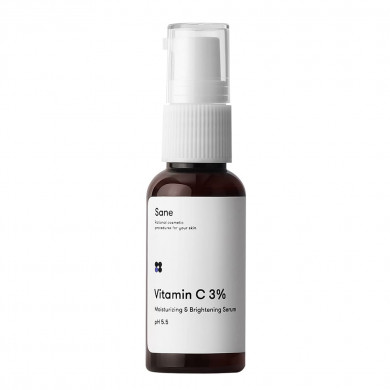 Сыворотка для лица с витамином С Sane Vitamin C 3% Moisturizing & Brightening Serum 30 мл купить в Украине