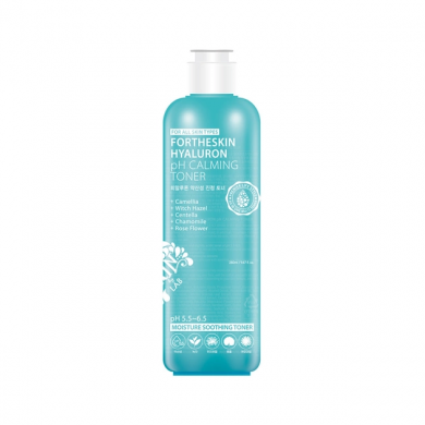 Інтенсивно зволожуючий тонер з гіалуроновою кислотою Fortheskin Hyaluron Ph Calming Toner 280 мл купити в Україні
