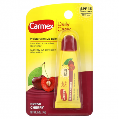 Увлажняющий бальзам для губ со вкусом вишни Carmex Daily Care Fresh Cherry SPF 15 10 г купить в Украине 2