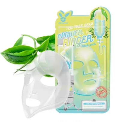 Тканинна маска для обличчя з чайним деревом відновлююча Elizavecca Tea Tree Deep Power Ringer Mask купити в Україні 3