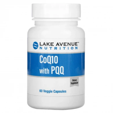 Коэнзим Q10 с пирролохинолинхиноном Lake Avenue Nutrition CoQ10 With PQQ 100 мг 10 мг 60 растительных капсул купить в Украине