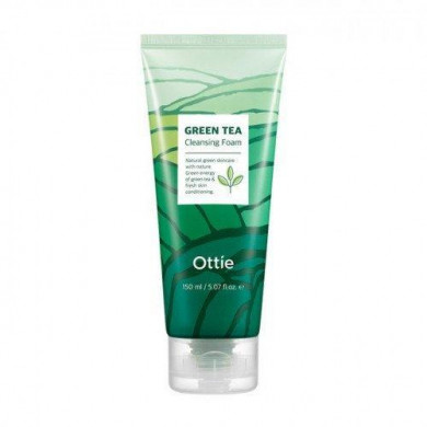 Очищающая пенка с зеленым чаем, Ottie, Green Tea Cleansing Foam, 150 мл купить в Украине Очищающая пенка с зеленым чаем, Ottie, Green Tea Cleansing Foam, 150 мл купить в Украине