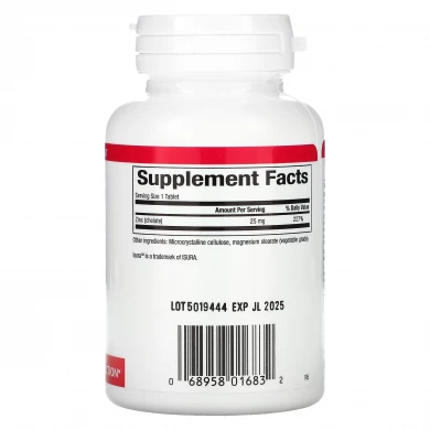 Хелат цинка Natural Factors Zinc Chelate 25 мг 90 таблеток купить в Украине 2