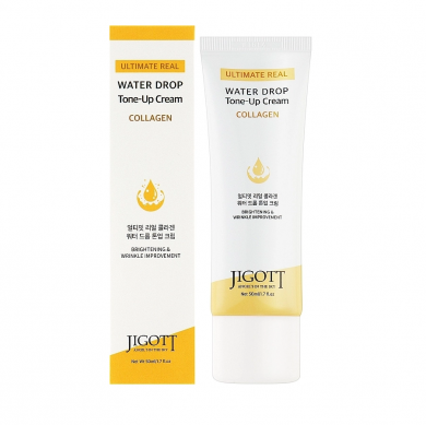 Увлажняющий крем для лица с коллагеном JIGOTT Ultimate Real Collagen Water Drop Tone Up Cream 50 мл купить в Украине