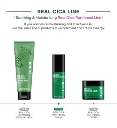 Заспокійлива антивікова сироватка для обличчя з центелою Fortheskin Real Cica Panthenol Serum 50 мл купити в Україні 3