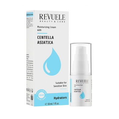 Увлажняющий крем для чувствительной кожи с центеллой Revuele Moisturizing Cream With Centella Asiatica 30 мл купить в Украине