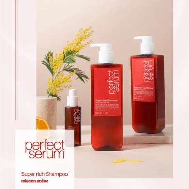 Восстанавливающий кондиционер для тусклых и окрашенных волос MISEENSCENE Perfect Serum Rinse Super Rich 680 мл купить в Украине 2