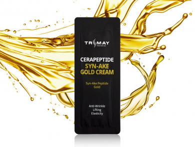 Антивозрастной крем с керамидами и пептидом змеиного яда Trimay Cerapeptide Syn-Ake Gold Cream 1 мл (пробник) купить в Украине