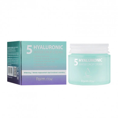 Увлажняющий крем с 5 видами гиалуроновой кислоты, FarmStay 5 Hyaluronic Water Drop Cream, 80 мл купить в Украине Увлажняющий крем с 5 видами гиалуроновой кислоты, FarmStay 5 Hyaluronic Water Drop Cream, 80 мл купить в Украине