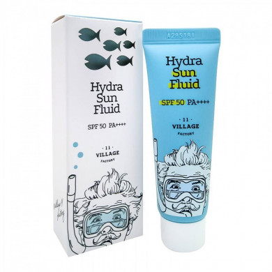 Увлажняющий солнцезащитный флюид с экстрактом моринги Village 11 Factory Hydra Sun Fluid SPF50+ PA++++ 50 мл купить в Украине