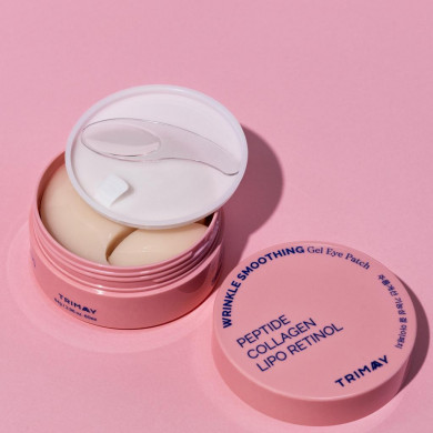Патчі для повік проти зморшок з пептидами колагеном та ретинолом Trimay Wrinkle Smoothing Gel Eye Patch 60 патчей купити в Україні 3