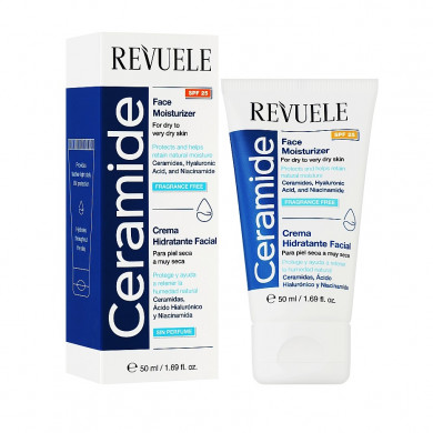 Увлажняющий крем для лица с керамидами Revuele Ceramide Face Moisturizer SPF25 50 мл купить в Украине