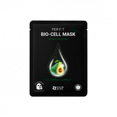 Омолаживающая тканевая маска с авокадо SNP Per Fit Bio-cell Mask Double Nutrition купить в Украине