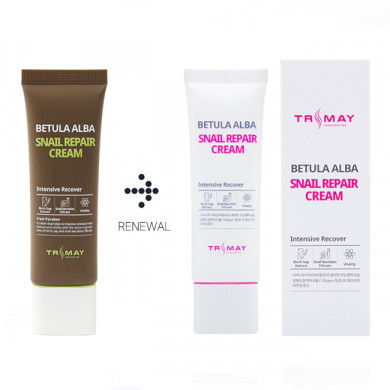 Крем с муцином улитки и березовым соком, Trimay, Betula Alba Snail Repair Cream, 50 мл купить в Украине 2 Крем с муцином улитки и березовым соком, Trimay, Betula Alba Snail Repair Cream, 50 мл купить в Украине 2