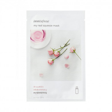 Тканевая маска с экстрактом розы, Innisfree, My Real Squeeze Mask Rose купить в Украине Тканевая маска с экстрактом розы, Innisfree, My Real Squeeze Mask Rose купить в Украине