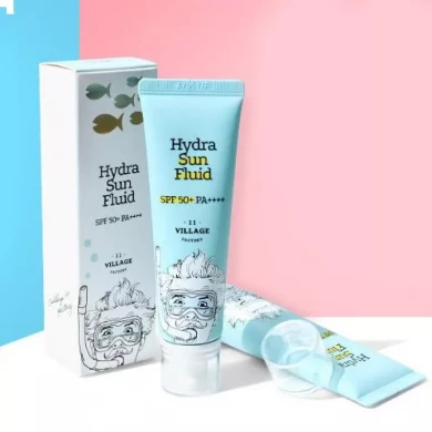 Увлажняющий солнцезащитный флюид с экстрактом моринги Village 11 Factory Hydra Sun Fluid SPF50+ PA++++ 50 мл купить в Украине 3