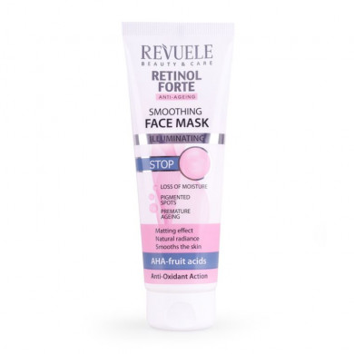 Антивозрастная маска для лица с ретинолом Revuele Retinol Forte Smoothing Face Mask 80 мл купить в Украине