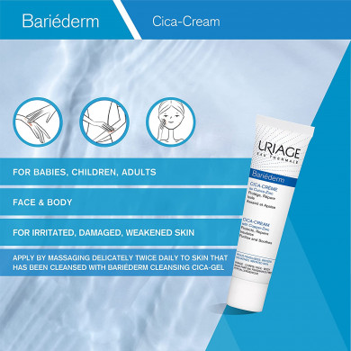 Заспокійливий і відновлюючий крем для обличчя URIAGE Bariederm Repairing Cica-Cream 40 мл купити в Україні 2