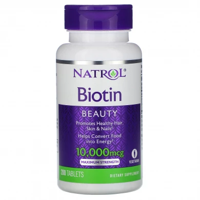 Біотин Natrol Biotin 10000 мкг 200 таблеток купити в Україні