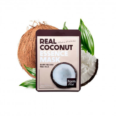 Тканевая маска с кокосом, FarmStay, Real Coconut Essence Mask купить в Украине Тканевая маска с кокосом, FarmStay, Real Coconut Essence Mask купить в Украине
