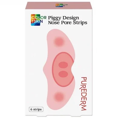 Маска от черных точек, PUREDERM, COLOR!SKIN Design Nose Pore Strips 6sheets Piggy, 6 шт купить в Украине Маска от черных точек, PUREDERM, COLOR!SKIN Design Nose Pore Strips 6sheets Piggy, 6 шт купить в Украине