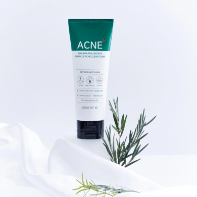 Очищающая кислотная пенка SOME BY MI AHA-BHA-PHA 30 Days Miracle Acne Clear Foam 100 мл купить в Украине 3