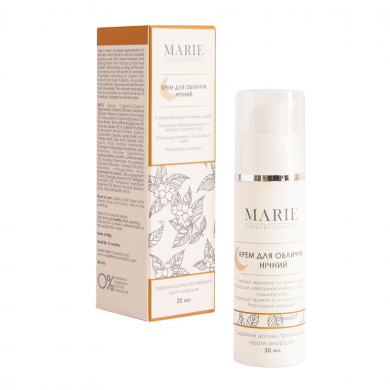 Глубоко увлажняющий ночной крем для сухой кожи Marie Fresh Cosmetics Night Face Cream 30 мл купить в Украине